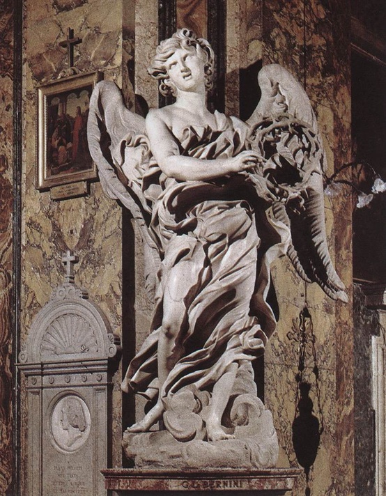 Photo:  Lorenzo Bernini,Angel with the Crown of Thorns (1667